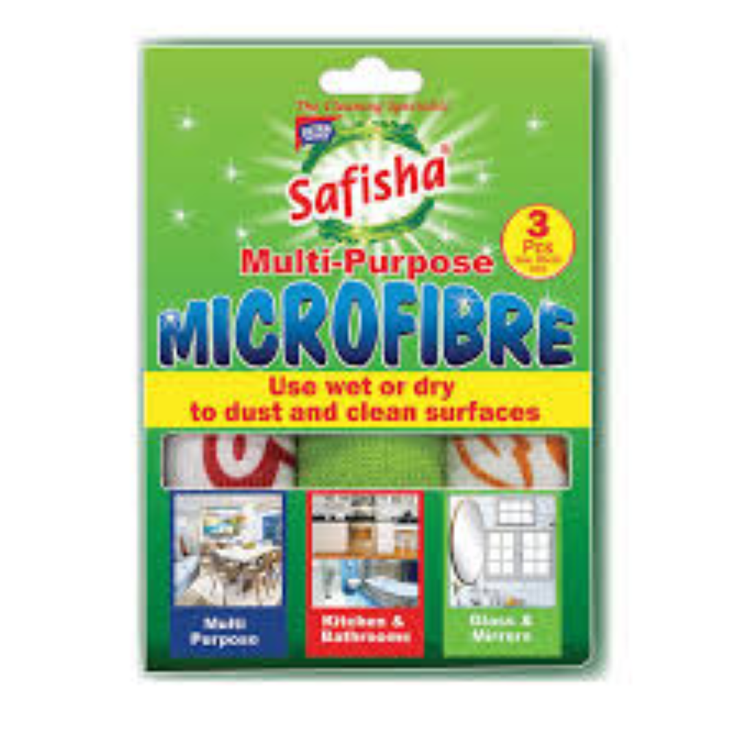 SAFISHA MULTIPURPOSE MICROFIBRE CLOTH 3'S